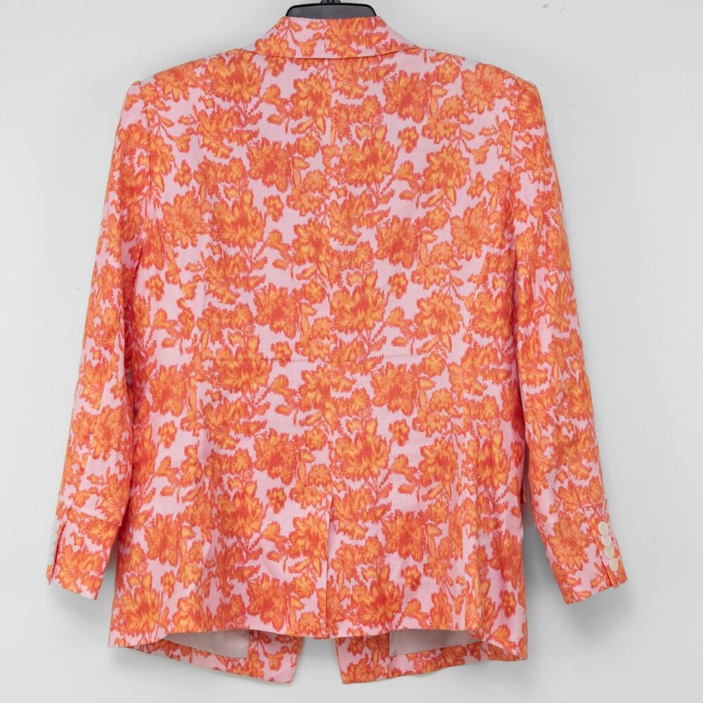 Derek Lam 10 Crosby Vadella Shorts & Irina Blazer Jacket Set Orange Pink Size 12 - Picture 3 of 16